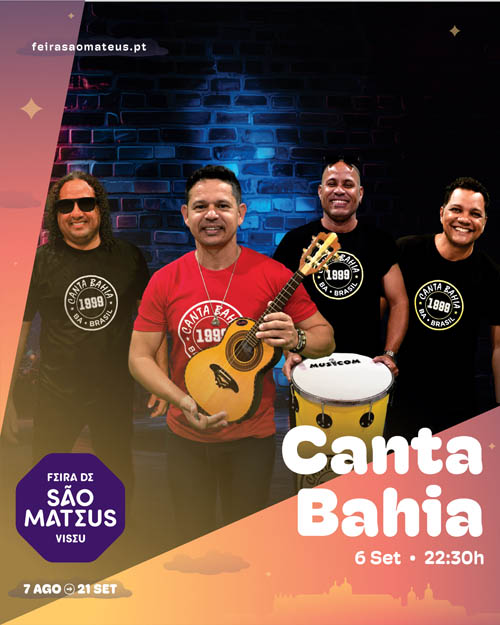 Canta Bahia em Viseu a 6 de Setembro
