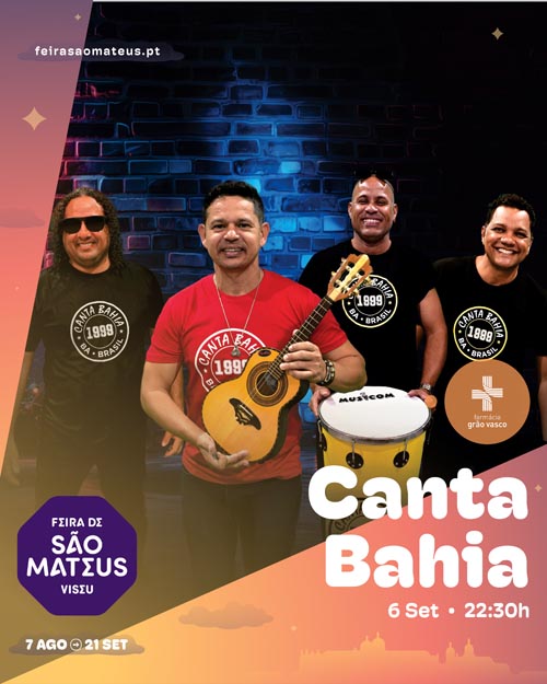 Canta Bahia em Viseu a 6 de Setembro
